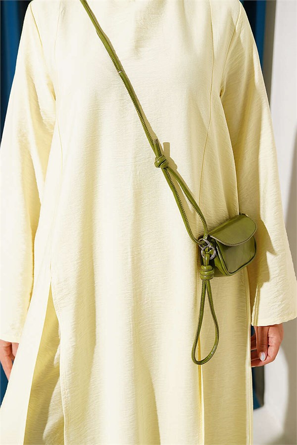 Two-Piece Set with Double Slit Long Tunic, Yellow