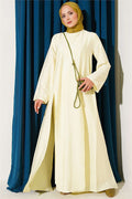 Two-Piece Set with Double Slit Long Tunic, Yellow