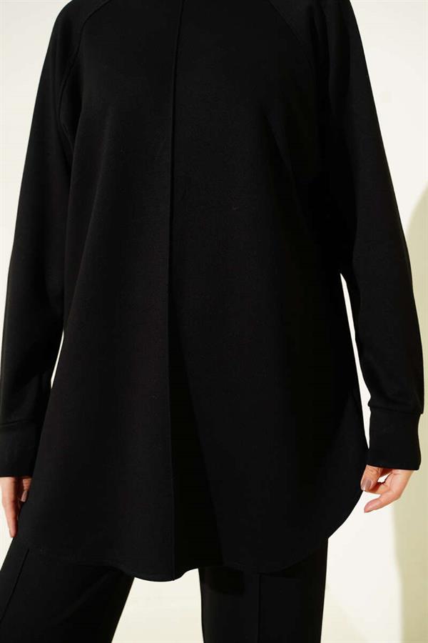 Chima Detailed Loisha Vest 2 Piece Set Black