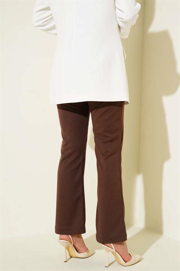 Buttoned Waist Trousers Brown