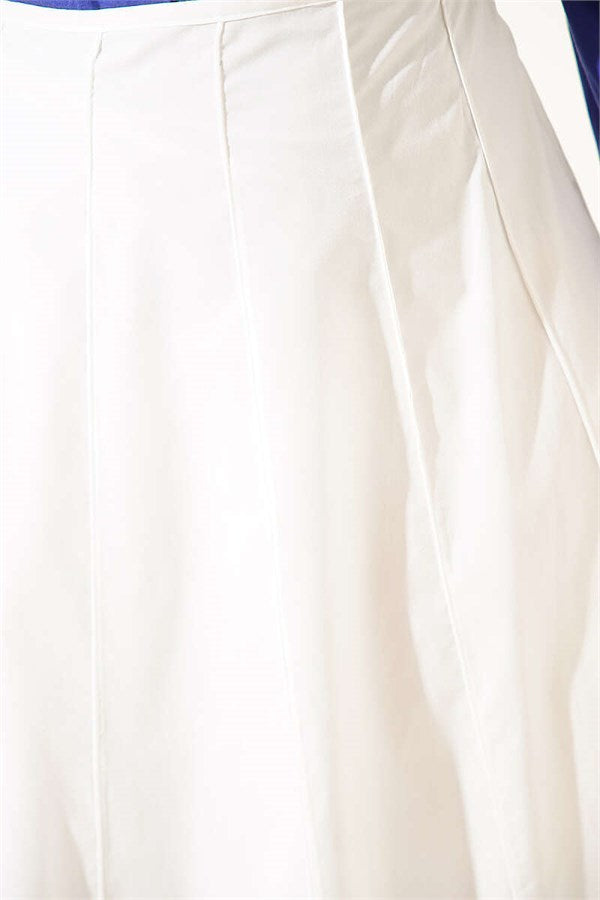 Chimali Waist Zipper Skirt, Ecru