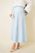 Blue Skirt with Zippered Waistband