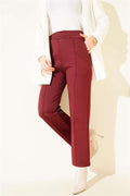 Chimali Straight Leg Scuba Pants Burgundy