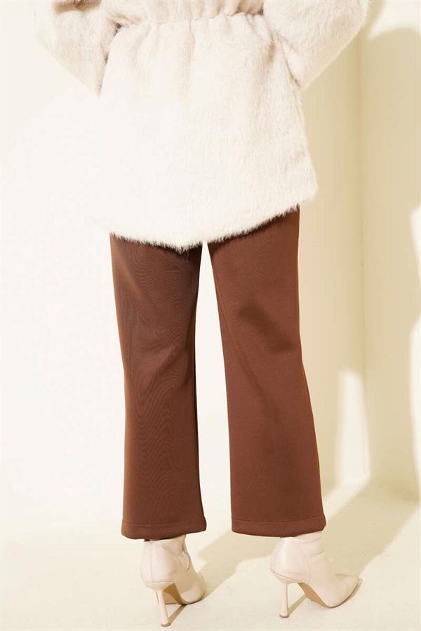 Chimali Pipe Leg Scuba Pants Coffee
