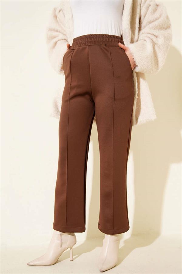 Chimali Pipe Leg Scuba Pants Coffee