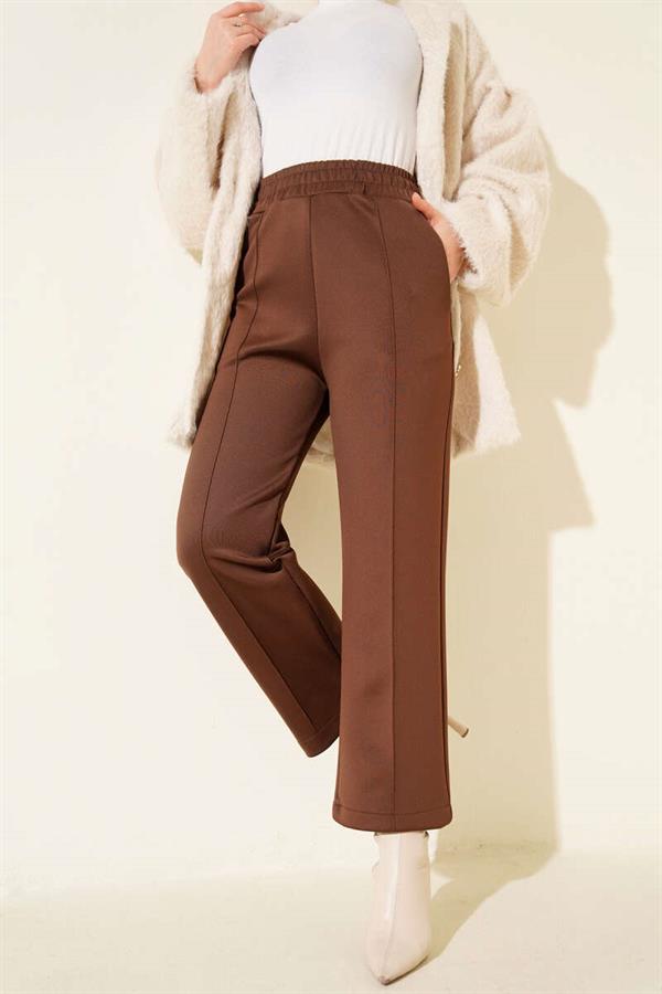 Chimali Pipe Leg Scuba Pants Coffee