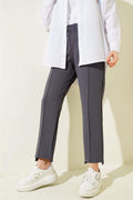 Narrow Leg Scuba Trousers Smoked
