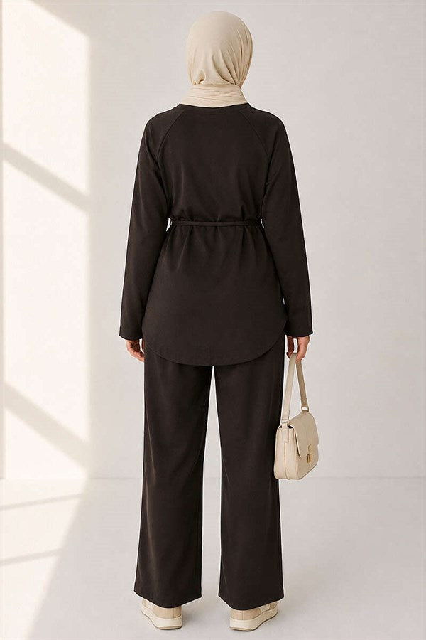 Loysha 2 Piece Set with Rope Belt, Coffee