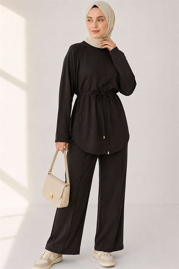 Loysha 2 Piece Set with Rope Belt, Coffee