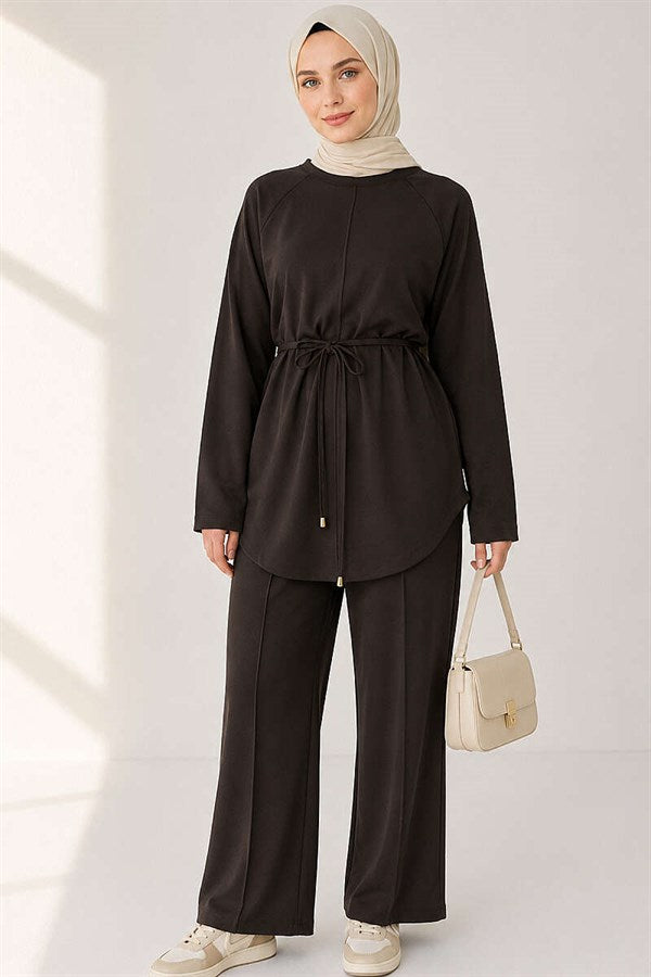 Loysha 2 Piece Set with Rope Belt, Coffee