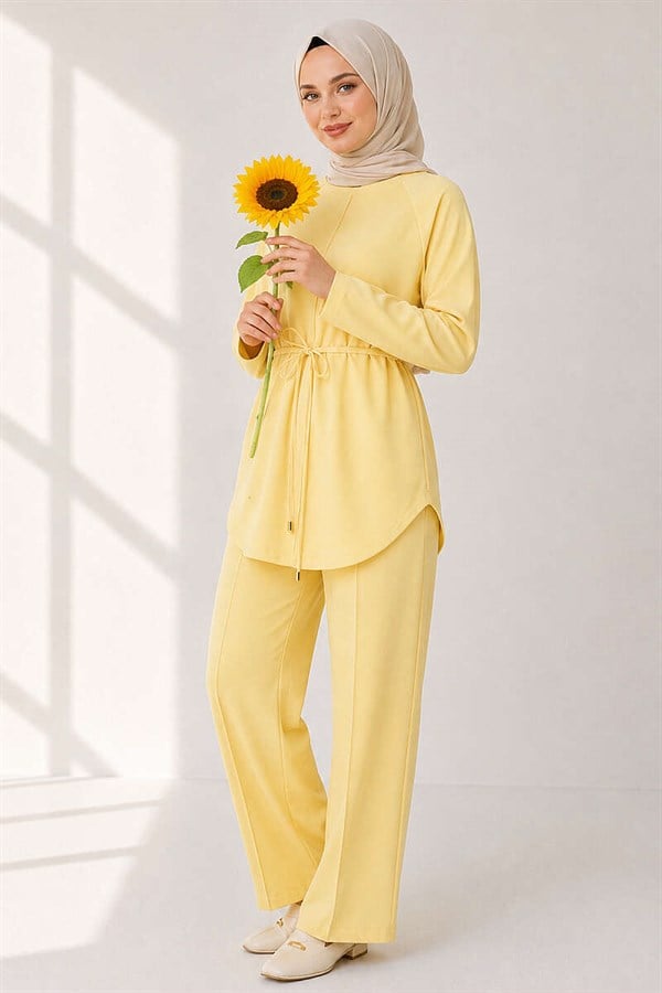 Loysha 2 Piece Set with Rope Belt, Yellow