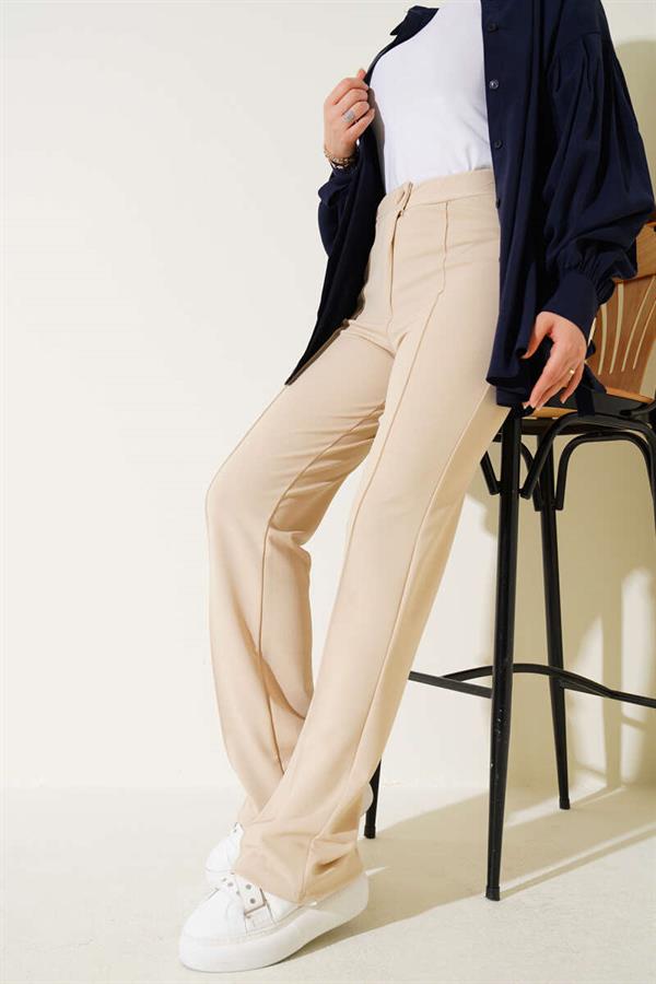 Chimali Palazzo Trousers Beige