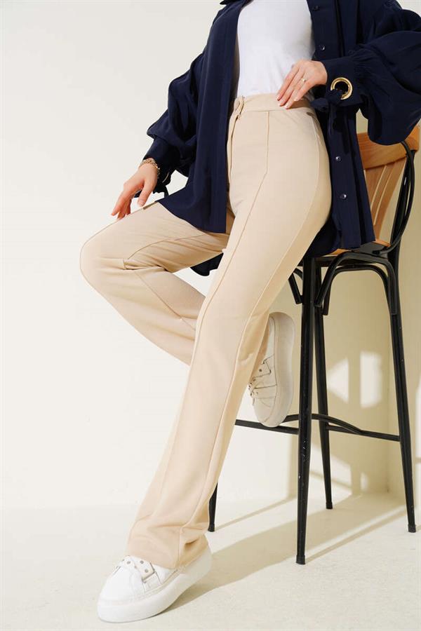 Chimali Palazzo Trousers Beige