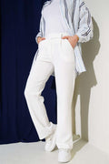 White Velcro Palazzo Pants