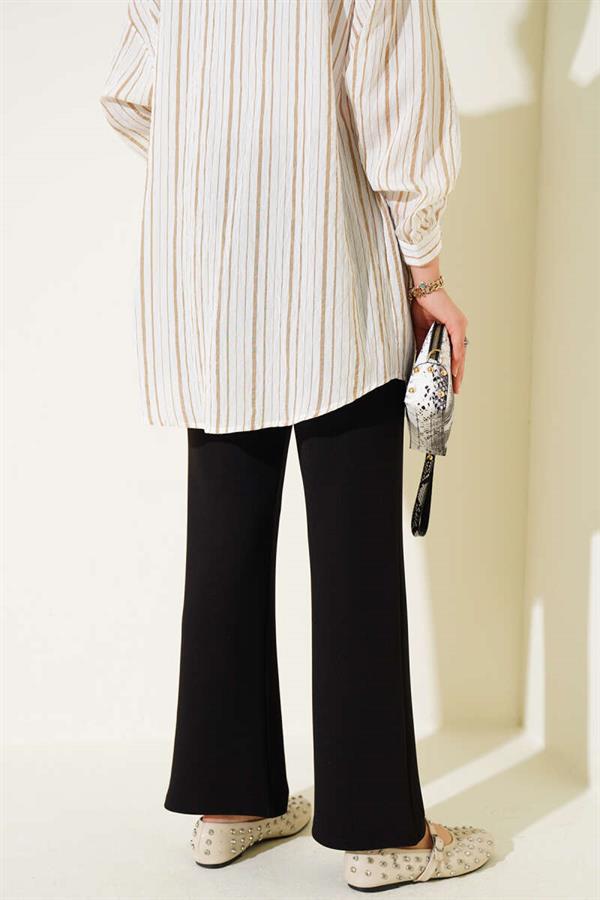 Black Velcro Palazzo Pants
