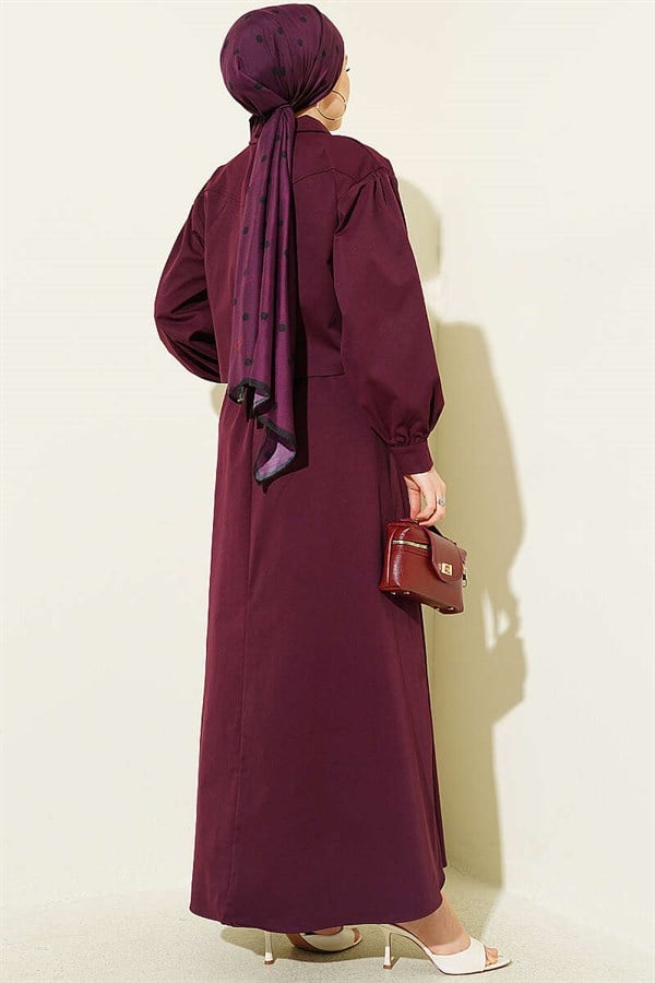 Snap Button Jacket and Vest Suit, Burgundy