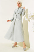 Snap-on Skirted Parachute 2 Piece Set Gray