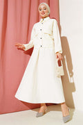 Snap Skirted Parachute 2 Piece Set Cream