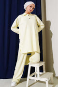 Snap-On Shirt Collar 2 Piece Set Yellow