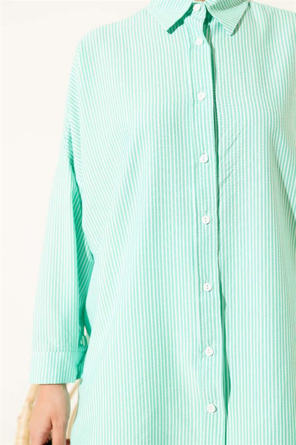 Striped Basic Oversize Shirt Benetton