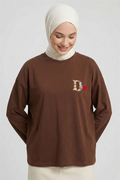 D Logo Heart Emblem Tunic Brown