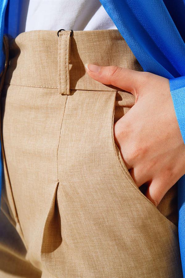 Dabıl Skinny Leg Linen Trousers