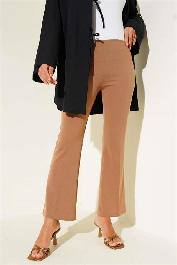 Dabıl Bell-bottomed Trousers Camel