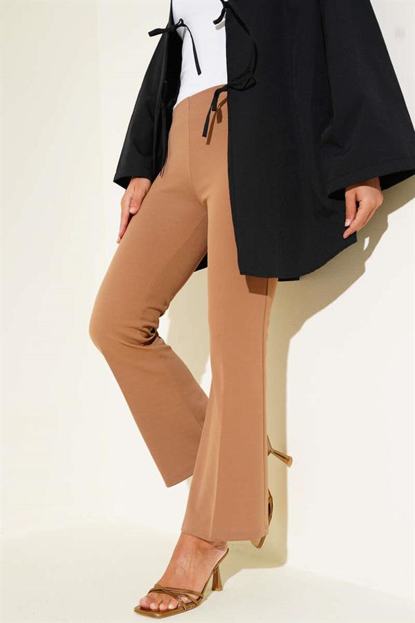 Dabıl Bell-bottomed Trousers Camel