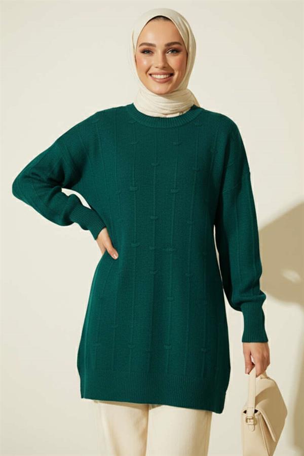 Drop Pattern Soft Knitwear Sweater Nefti