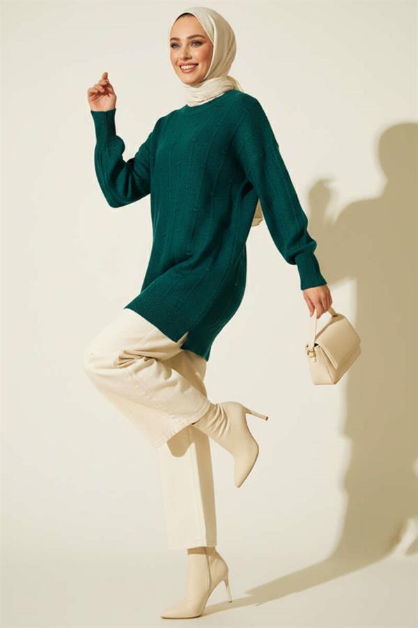 Drop Pattern Soft Knitwear Sweater Nefti