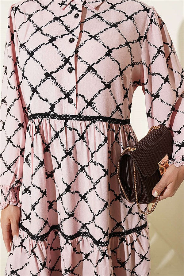 Belmando Tunic with Lace Details, Pink