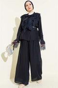Loose-fitting 2 Piece Set with lace detailing (Parliamentary style)