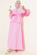 Pink Lace Double Sailor Collar Skirt 2 Piece Set