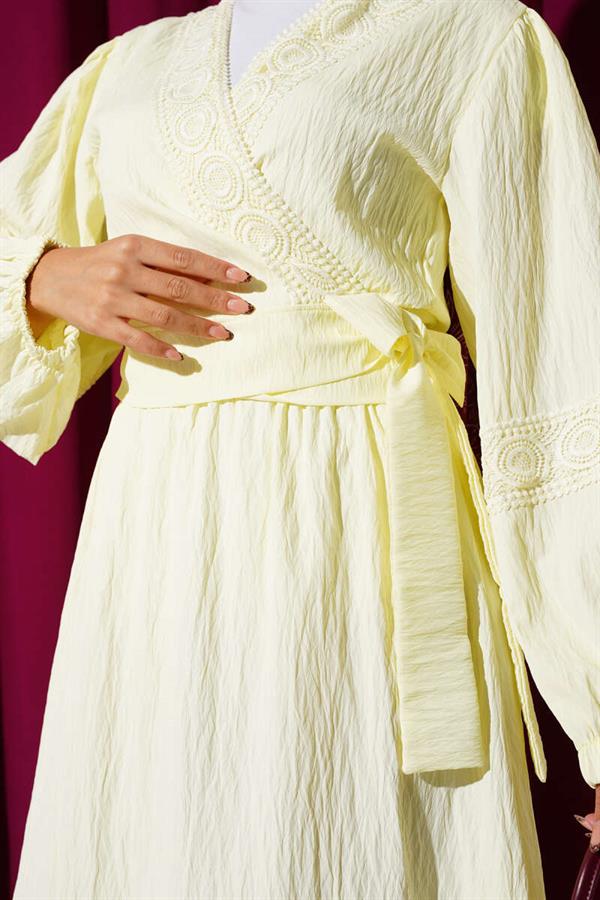 Lace Front Rope Tie 2 Piece Set Yellow