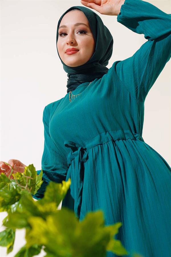 Lace Tunnel Dress Emerald