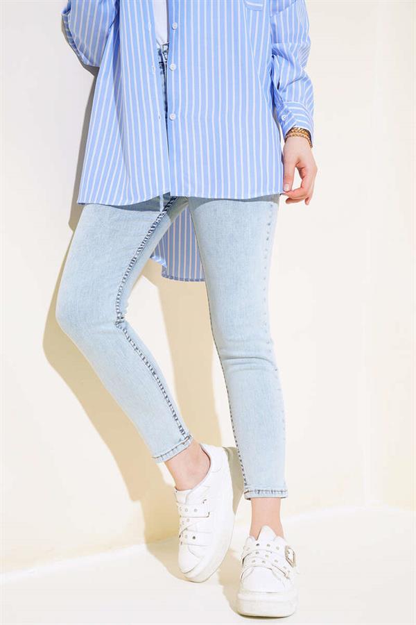  Skinny Leg Jeans Snow Light
