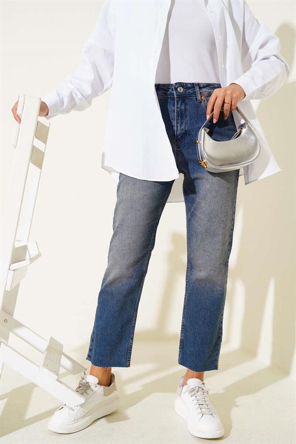 Skinny Leg Laser Cut Jeans Brown Tint