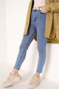 Skinny Leg Lycra Trousers Snow Light