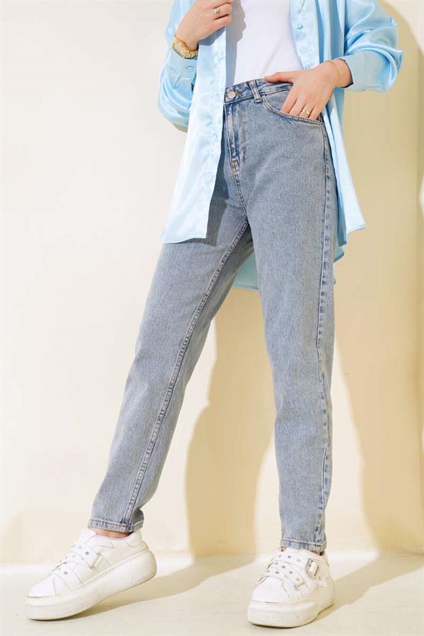 Skinny Leg Mom Jean Denim Trousers Tinted