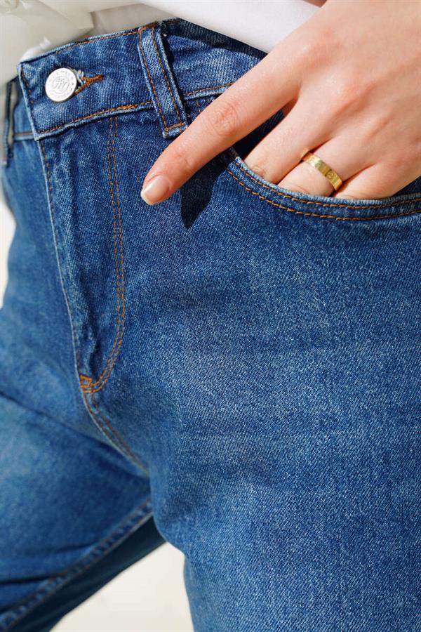 Skinny Leg Trousers Blue