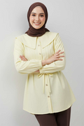 Sailor Collar Ribbed Tunic Yellow