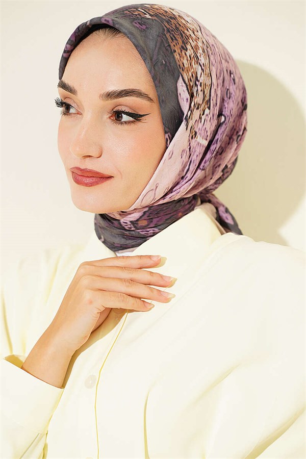Patterned Bamboo Crash Scarf Beige
