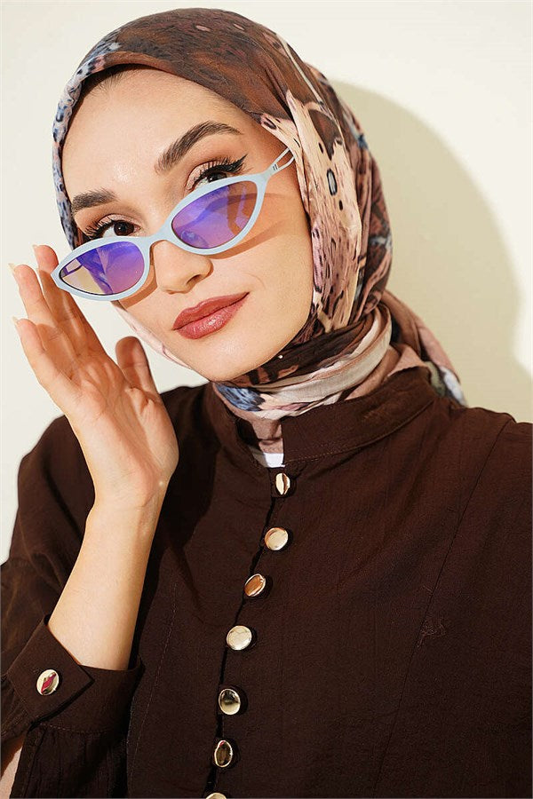 Patterned Bamboo Crash Scarf Camel