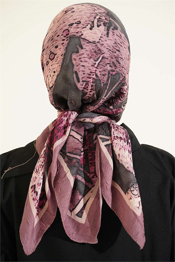 Patterned Ayda Bamboo Crush Scarf, Rose Pink