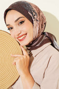 Patterned Bamboo Crash Scarf Coffee