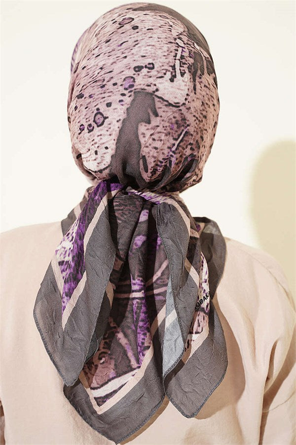 Patterned Ayda Bamboo Crash Scarf Dark Mink