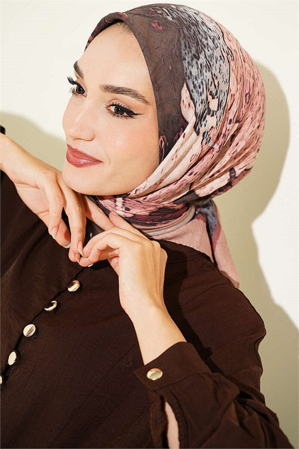 Patterned Moon Bamboo Crush Scarf Latte