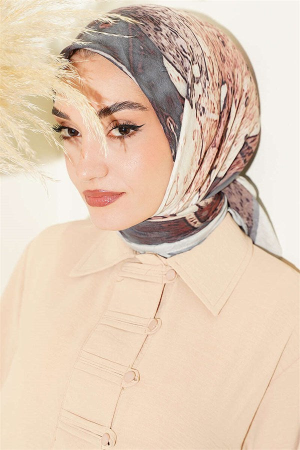 Patterned Ayda Bamboo Crash Scarf, Aqua Green