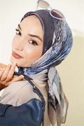 Patterned Moon Bamboo Crash Scarf Stone Grey