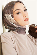 Patterned Bamboo Kash Scarf Mink